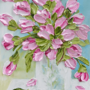 Handpainted Abstract Flower Acrylic Oil Painting Art Wall Knife Painting Home Decoration Painting