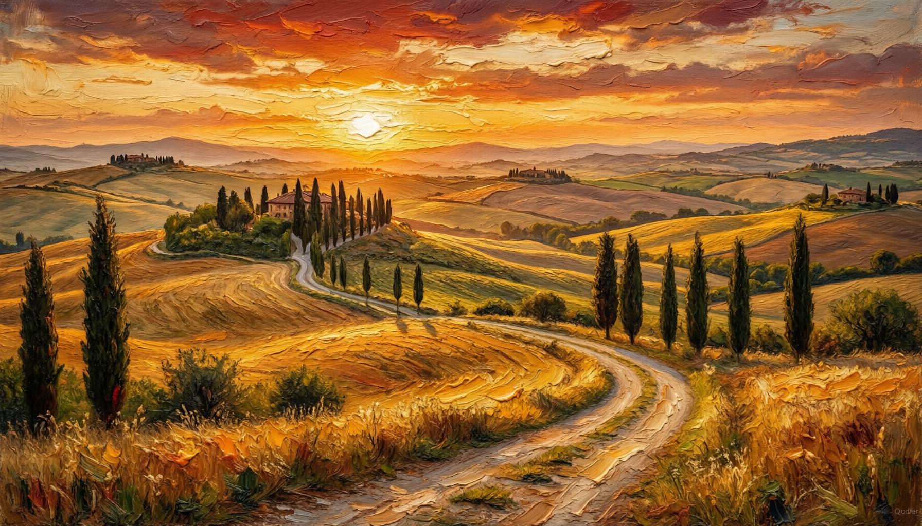 Abstract oil painting